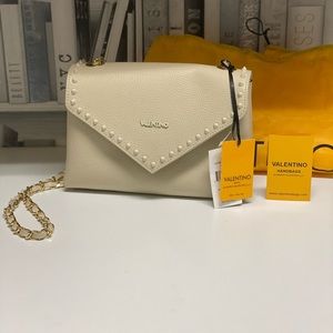 Valentino Ivory Leather Lynn Preciosa Handbag NWT